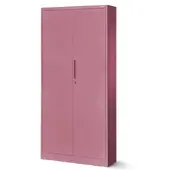 Jan Nowak Aktenschrank Metallschrank JAN H Rosa 195x90x40 cm mit 3-Punkt-Verriegelung