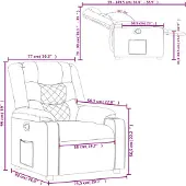 vidaXL Relaxsessel Dunkelgrau Stoff