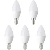Eglo LED-Lampe C35 OPAL 2700K 470LM 5 STK E14
