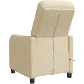 vidaXL Massage Relaxsessel Creme Stoff