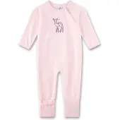 Sanetta Nicki-Schlafoverall mit Klappfuß Reh, rosa, 68