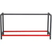 Selius Werkbankgestell 175x57x81 cm - Stahlrahmen - Tragfähigkeit: 200 kg - Anthrazitrot