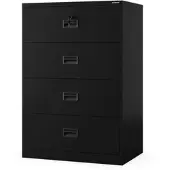 Jan Nowak Metall-Karteischrank SARA XL V4 132x90x60 cm Schwarz