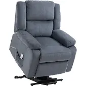 HOMCOM Sessel mit Aufstehhilfe, Aufstehsessel, Elektrischer Fernsehsessel, Grau