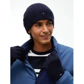 Tommy Hilfiger Beanie "TH FLAG BEANIE AND GLOVES" 2 Stk. mit Kaschmiranteil