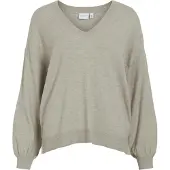 Vila Vicomfy L/S V-Neck Oversize Knit Top/Pb
