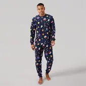 Fluid Herren - Weihnachts-Mikrofleece-Set - Multi Navy