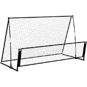 Famanu Fußball Rebounder - Trainingsnetz mit 2-in-1 Funktion - Schwarz
