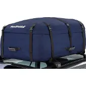Unyqoos Weiche, faltbare Dachbox 330 L – wasserabweisende Dachtasche mit stabiler Glasfaser-Bodenplatte, marineblau