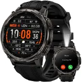 Kospet Tank T4C Smartwatch Herren mit LED, 1,5" AMOLED, Dualband-GPS – Schwarz
