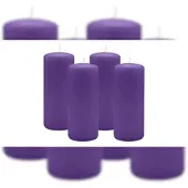 Kopschitz Kerzen 4er Set Stumpenkerzen/Adventskranzkerzen Lila Ø 60 x 120 mm