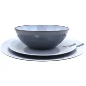 Gimex Geschirrset Vivid Line 12-teilig hellgrau