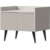 WFL GROUP NACHTTISCH Arysa in Beige Cashmere 52/45/41 cm