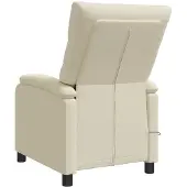 vidaXL Massage Relaxsessel Creme Kunstleder