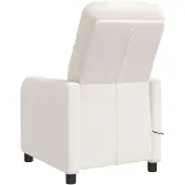 vidaXL Massage Relaxsessel Creme Bouclé