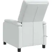 vidaXL Massage Relaxsessel Weiß Stoff