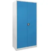 Proregal Flügeltürschrank Owl mit 4 Fachboden | HxBxT 195x95x60cm | Lichtgrau/Lichtblau