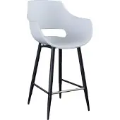 KAWOLA Thekenhocker ZAJA Barstuhl Sitzhöhe 65 cm Kunststoff weiß