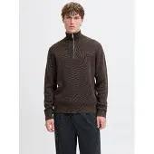 Jack & Jones Einfarbig Strickjacke Mit Viertelreißverschluss