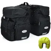 Sonstiges Fahrradtaschen Gepäckträger 50L Wasserdicht 600D Polyester Reflektierend Schwarz