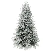 HOMCOM Schneebeflockter Weihnachtsbaum 180 cm mit 1920 Spitzen, Metallständer