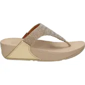 Original Brands FitFlop Lulu Geo Glitz Sandale mit offener Zehenpartie, Farbe: GOLD, Größe: 42
