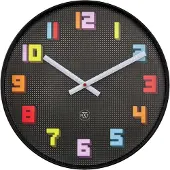 NXt - 7372ZW - Wanduhr - 35cm - schwarz - Game
