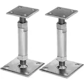 BigDean 2x GAH Pfostenträger Mit 2 Platten Verzinkt Aufdübelbar Höhenverstellbar