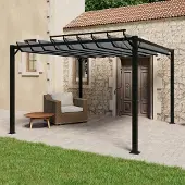 Selius Pavillon mit verstellbarem Lamellendach – 3 x 3 Meter – Aluminiumrahmen