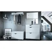 Vladon GARDEROBE Kolmio Fronten in Weiß matt