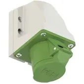 Pce 182-11v CEE-Wandsteckdose 16A 2p 24/42VAC >400-500Hz IP44 TWIST 18211v