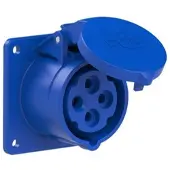 Pce 314-9f7 CEE-Anbausteckdose gerade (75x75mm) 16A 4p 9h IP44/IP54 3149f7