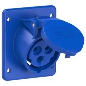Pce 413-6f87 CEE-Anbausteckdose schräg (75x85mm) 16A 3p 6h IP44/IP54 4136f87