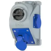 Pce 96061351 CEE-Wandsteckdose COMBO-POL 16A 3p 6h IP44