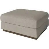 Bolia - Sepia Pouf, Monza sand, 70 x 70 cm, Eiche dunkel geölt