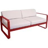 Fermob BELLEVIE 2-Sitzer-Sofa mit Sitzfläche aus gelochtem Aluminiumblech