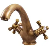 RAV Waschtischarmatur CLASSIQUE Griff aus Kristall SWAROVSKI mit Siphon SLEZAK