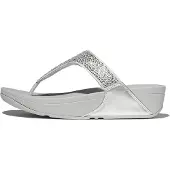 FitFlop Lulu Crystal-Mix Toe-Post Silver Größe EU 40