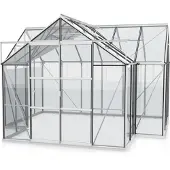 Pergart Vitavia Gewächshaus "Sirona" aluminium 13 m² 3 mm ESG