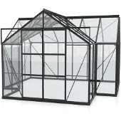 Pergart Vitavia Gewächshaus "Sirona" schwarz 13 m² 3 mm ESG