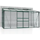 Pergart Vitavia Anlehn-Gewächshaus "Osiris 7800" smaragd 7,8 m² 3 mm ESG, 6 mm HKP