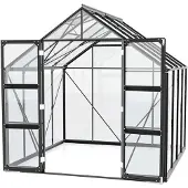 Pergart Vitavia Gewächshaus "Domus 6700" schwarz 6,7 m² 3 mm ESG