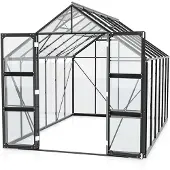 Pergart Vitavia Gewächshaus "Domus 9900" schwarz 9,9 m² 3 mm ESG