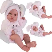 MuÑecas Antonio Juan geborene Babypuppe Erika Häschen Rosa Rosa One Size