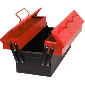 Corvus Werkzeugkasten aus Metall, rot
