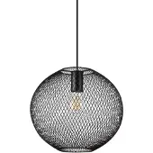 Ideal Lux Hängeleuchter Modernes Netz Metall Schwarz 1 Licht E27 42W Ip20