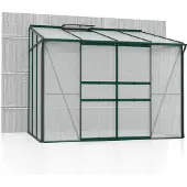 Vitavia Anlehngewächshaus "Osiris 5200", grün (smaragdgrün), B:262cm T:201cm, Gewächshäuser, Anlehngewächshaus