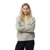 Fjällräven - Women's Övik Cable Knit - Wollpullover Gr S beige/grau