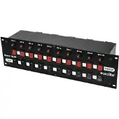 Eurolite DMX Splitter Board 10-ST 10x Schutzkontakt 10-Kanal 48,30cm (19") -Bauform