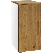 Hasena Kommode Unito Weiß mit Wildeiche-Front zerlegt, zerlegt (zum Selbstaufbau) 45x50x86 cm – Selezione